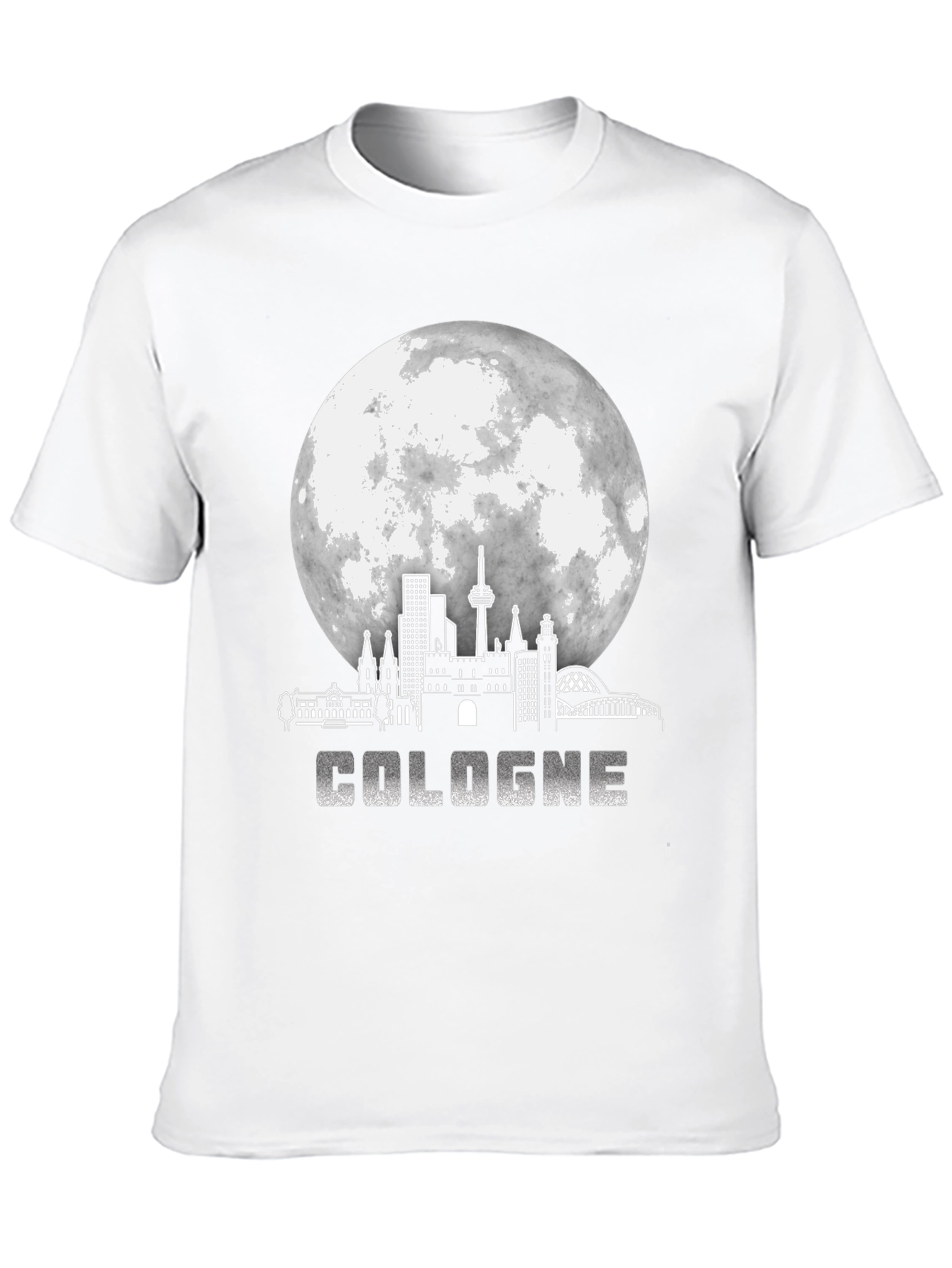 Cologne Germany Skyline Black Graphic T-Shirt
