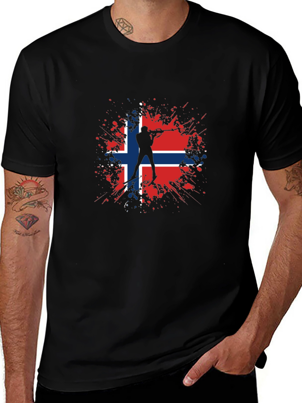 Norway Biathlon T-Shirt - Nordic Skiing Tee