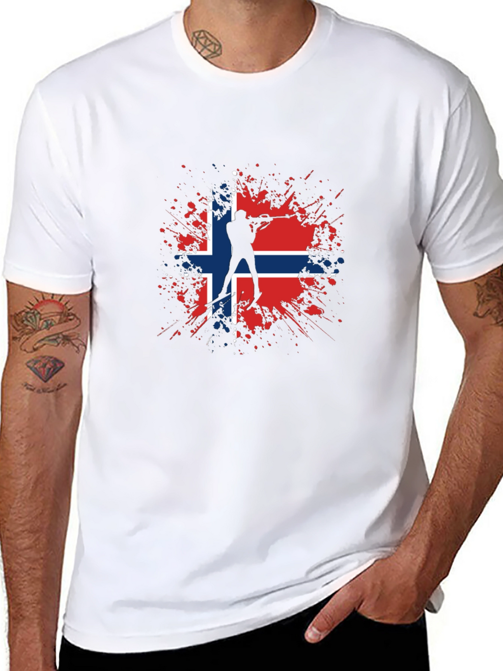 Norway Biathlon T-Shirt - Nordic Skiing Tee