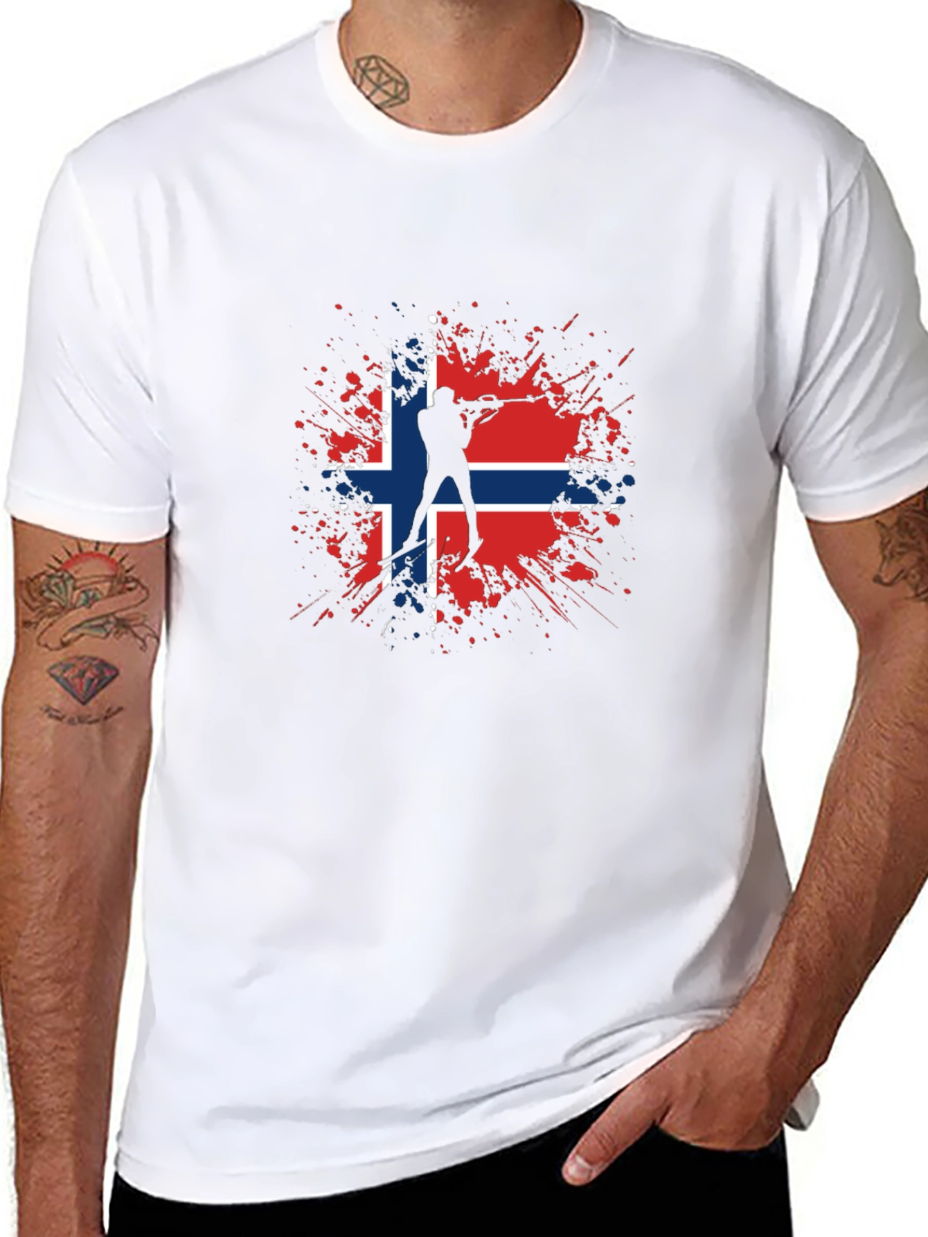 Norway Biathlon T-Shirt - Nordic Skiing Tee