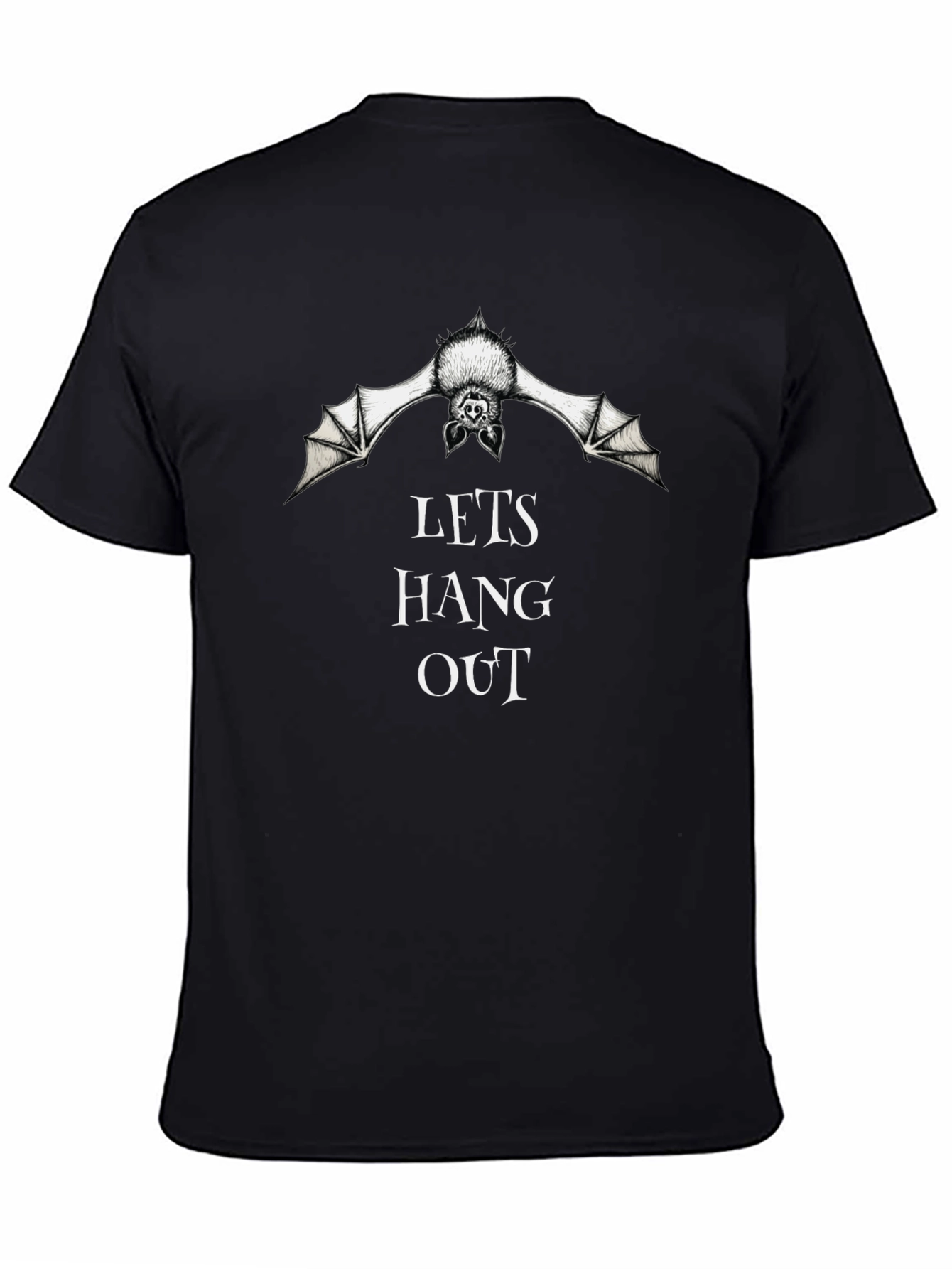 Lets Hang Out Bat T-Shirt - Gothic Humor Tee