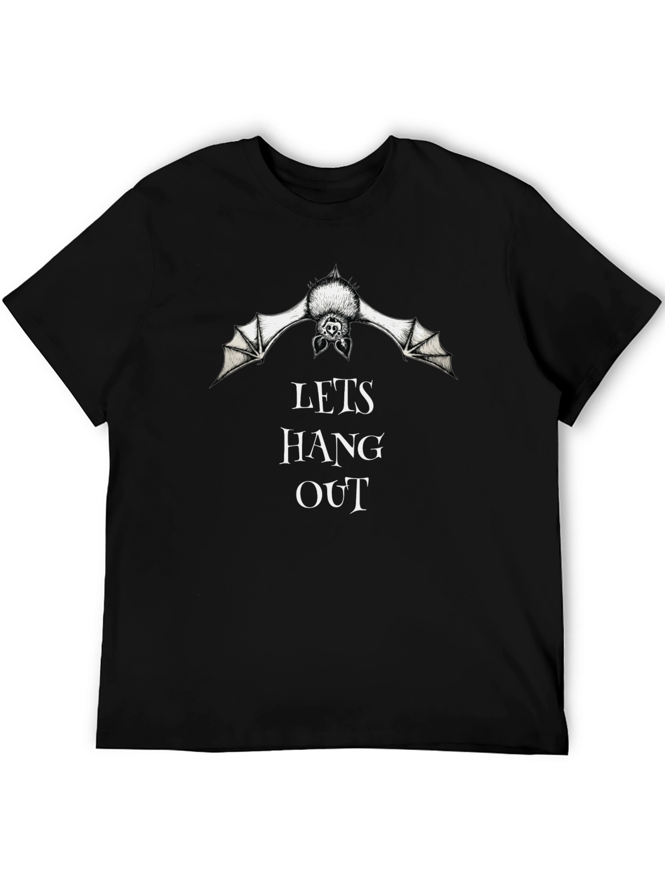 Lets Hang Out Bat T-Shirt - Gothic Humor Tee