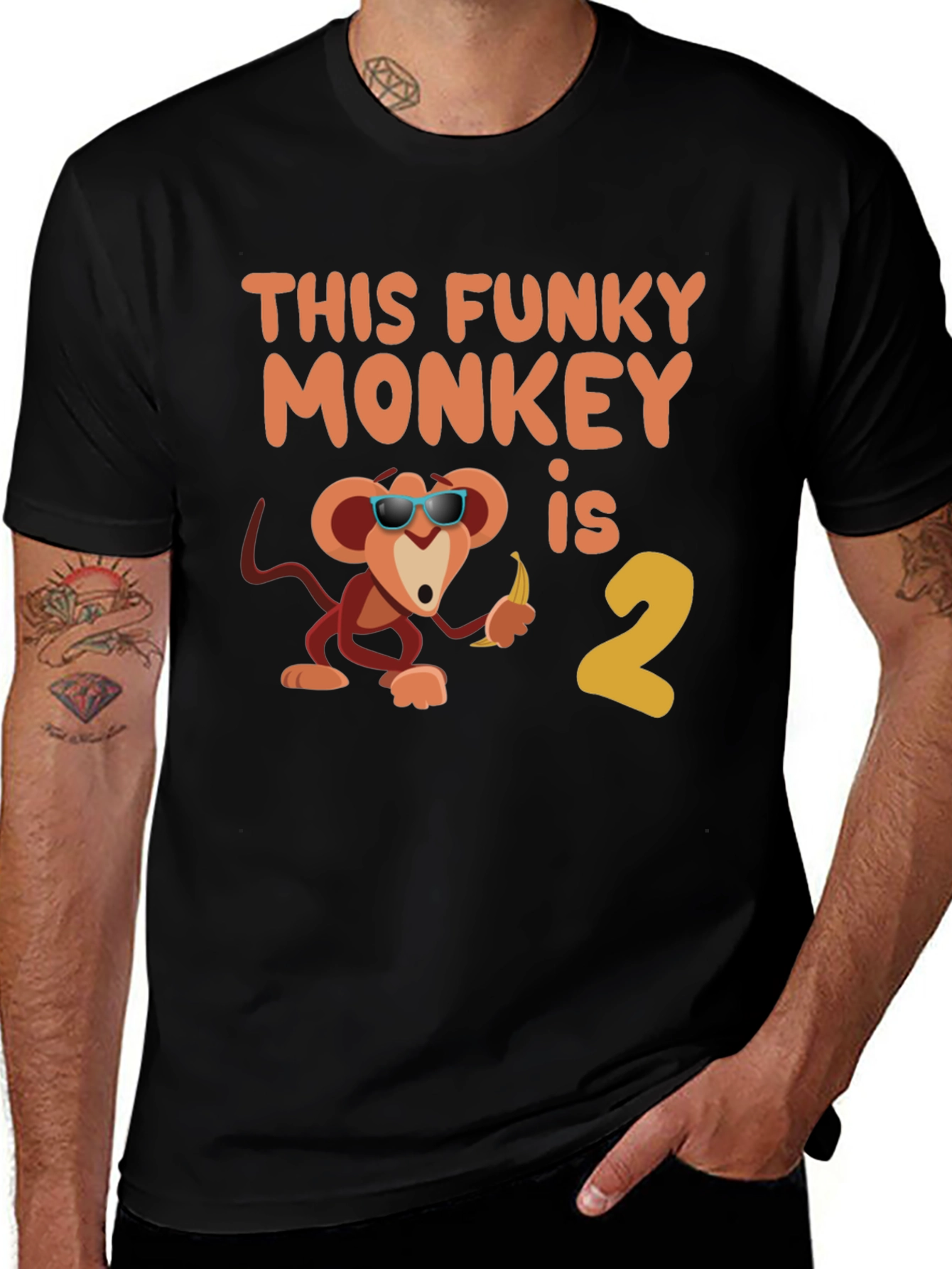 Funky Monkey Birthday T-Shirt - Second Birthday Party