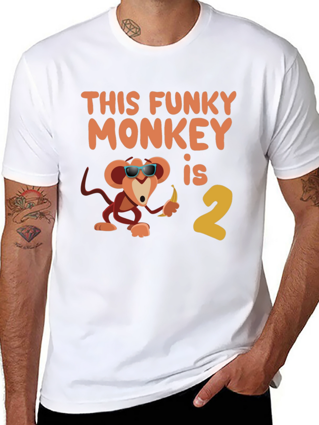 Funky Monkey Birthday T-Shirt - Second Birthday Party