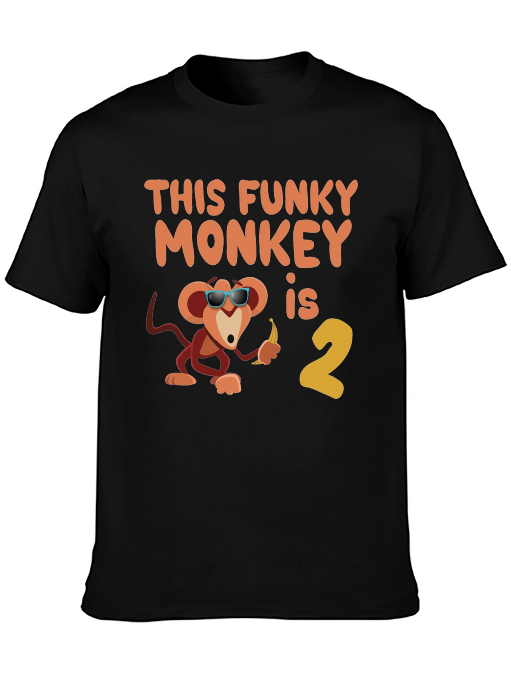 Funky Monkey Birthday T-Shirt - Second Birthday Party