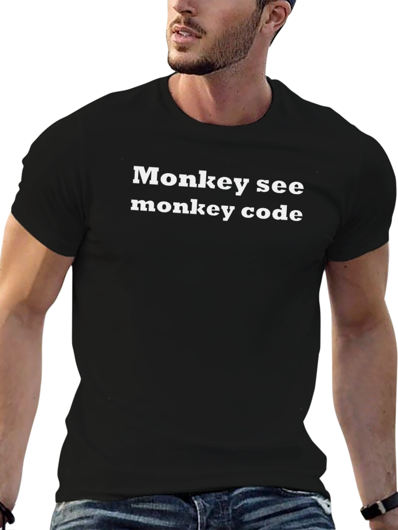 Monkey See Monkey Code Graphic T-Shirt