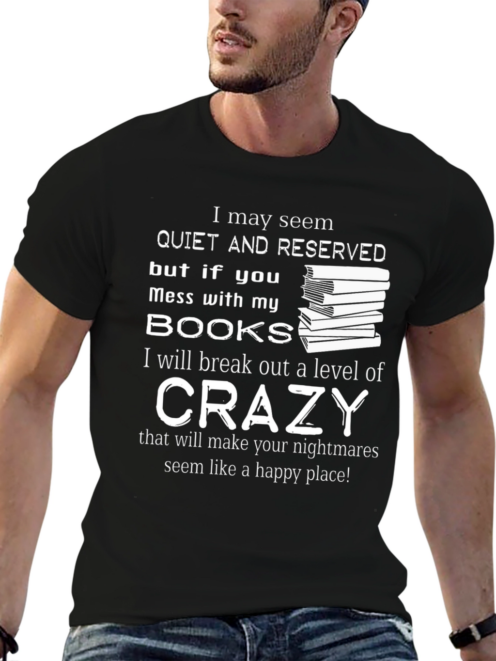 Book Lover Crazy Funny T-Shirt