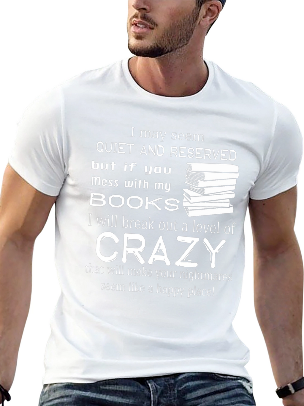 Book Lover Crazy Funny T-Shirt