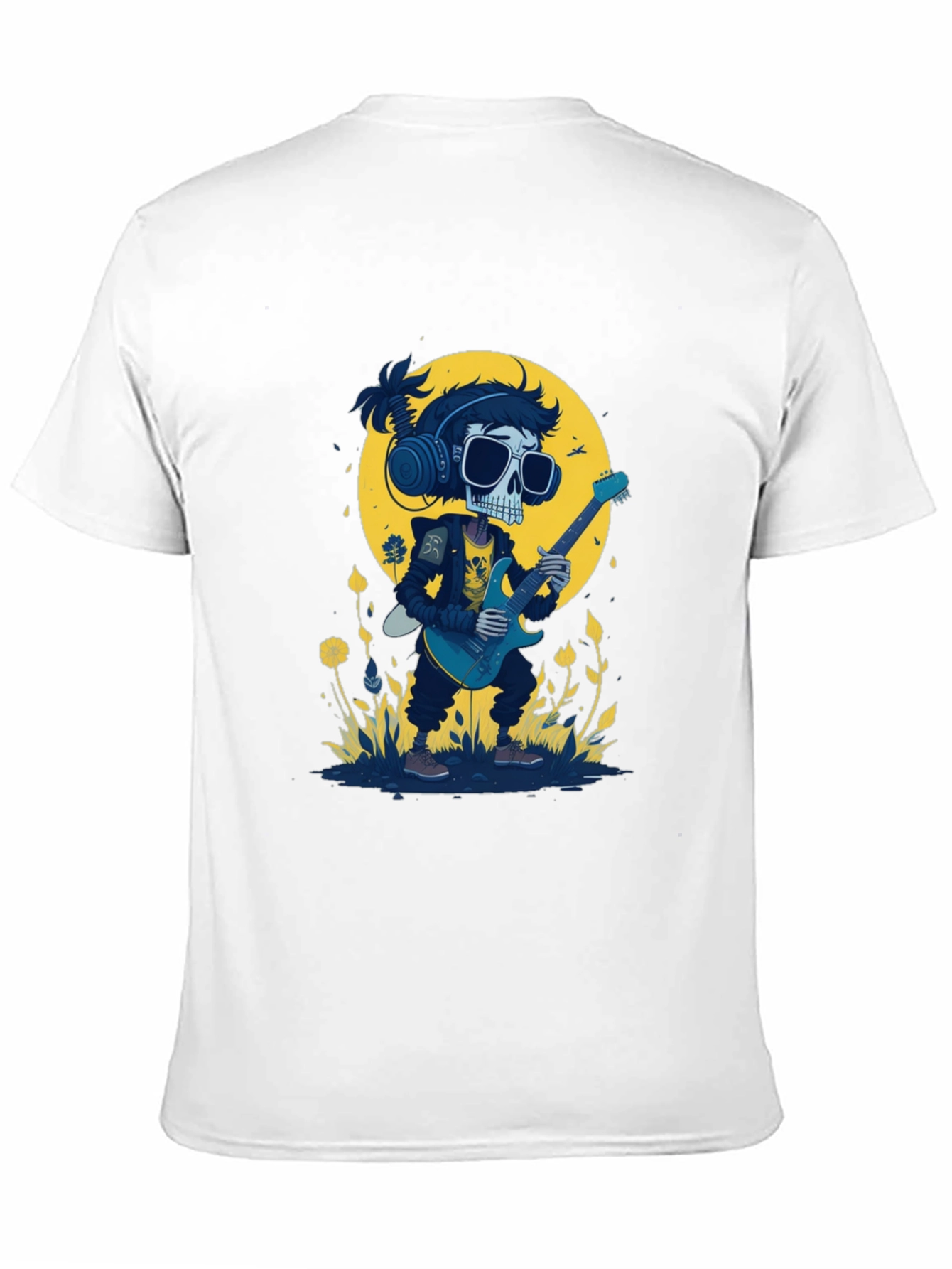 Skull Guitarist Black T-Shirt