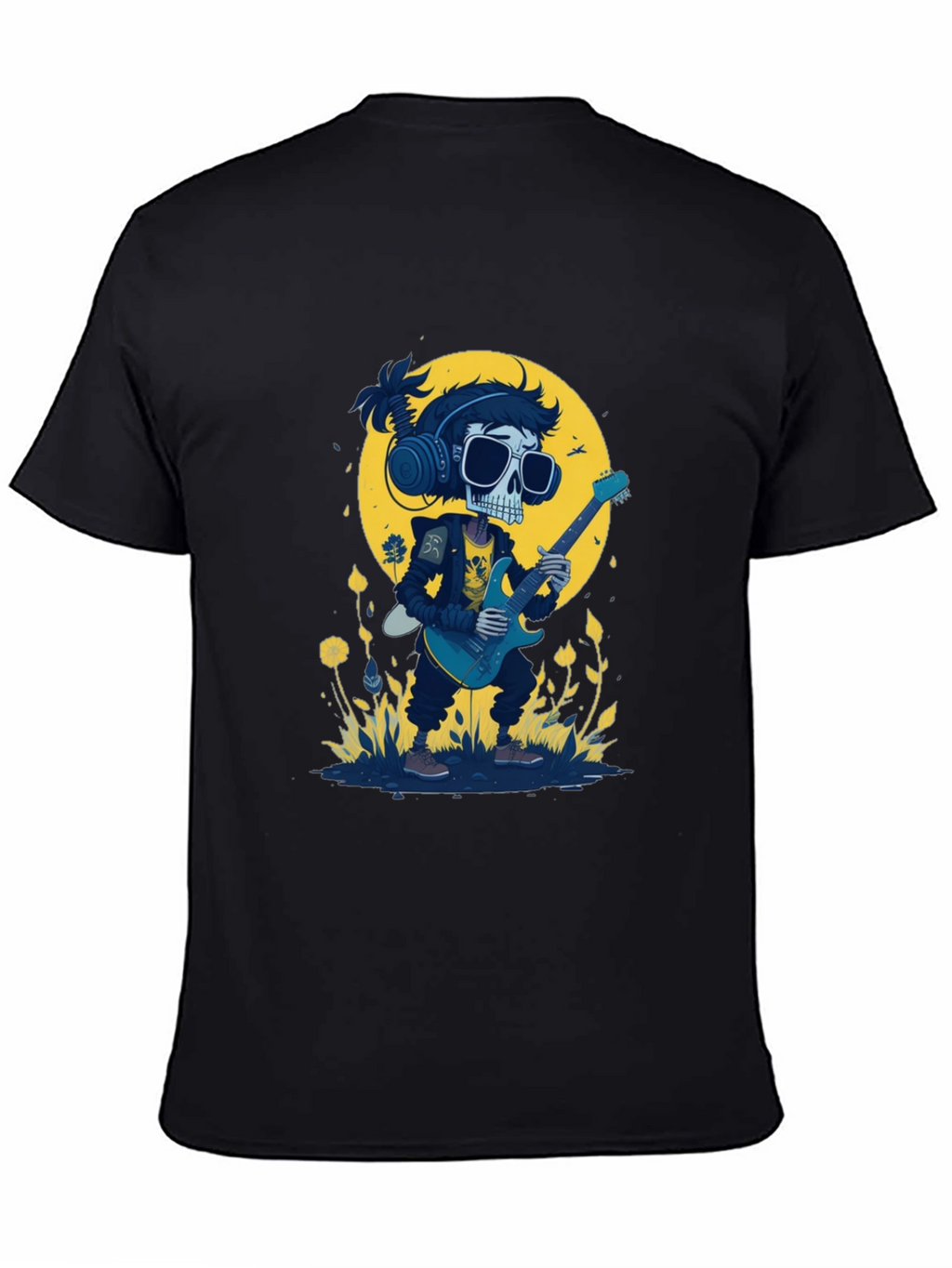 Skull Guitarist Black T-Shirt