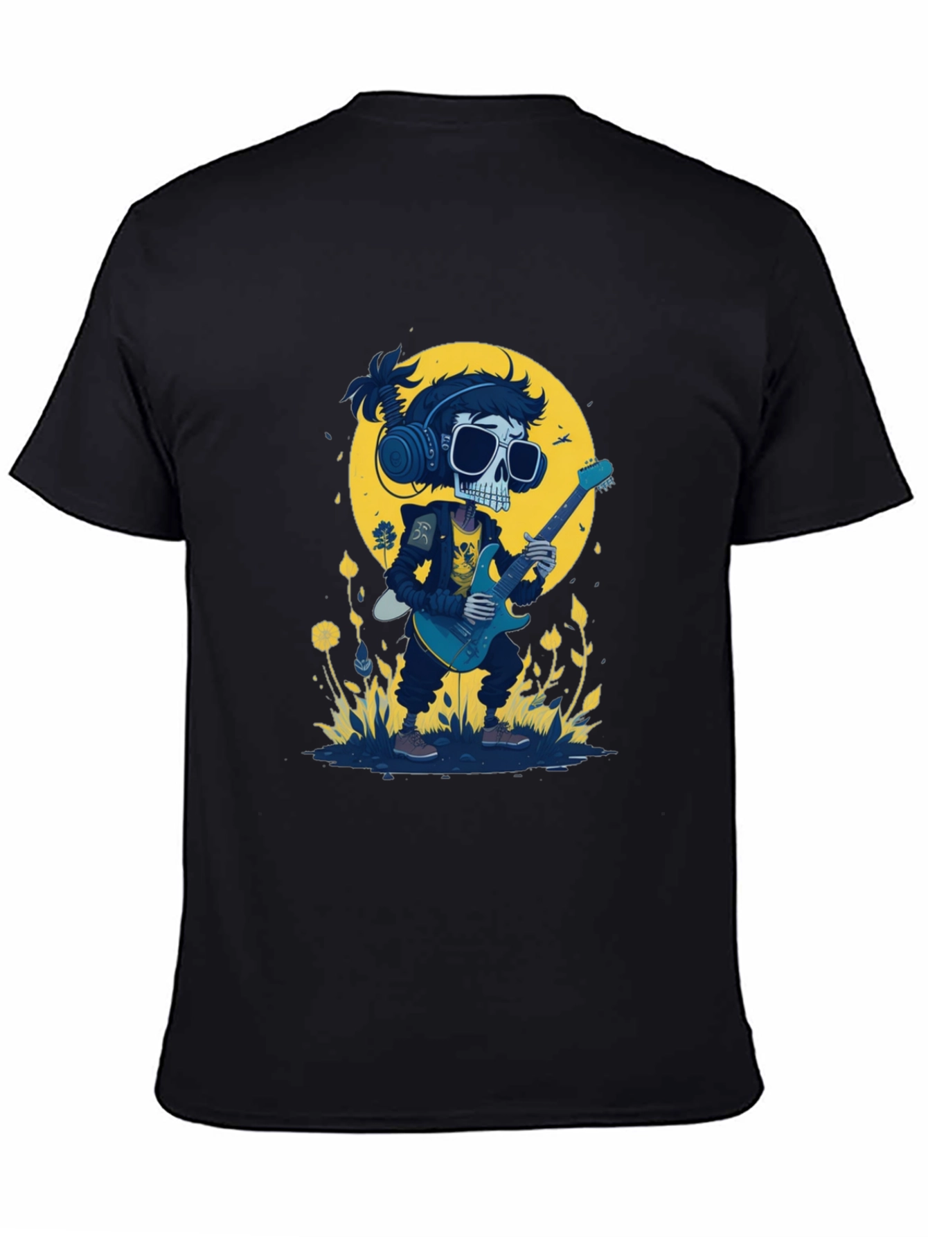 Skull Guitarist Black T-Shirt