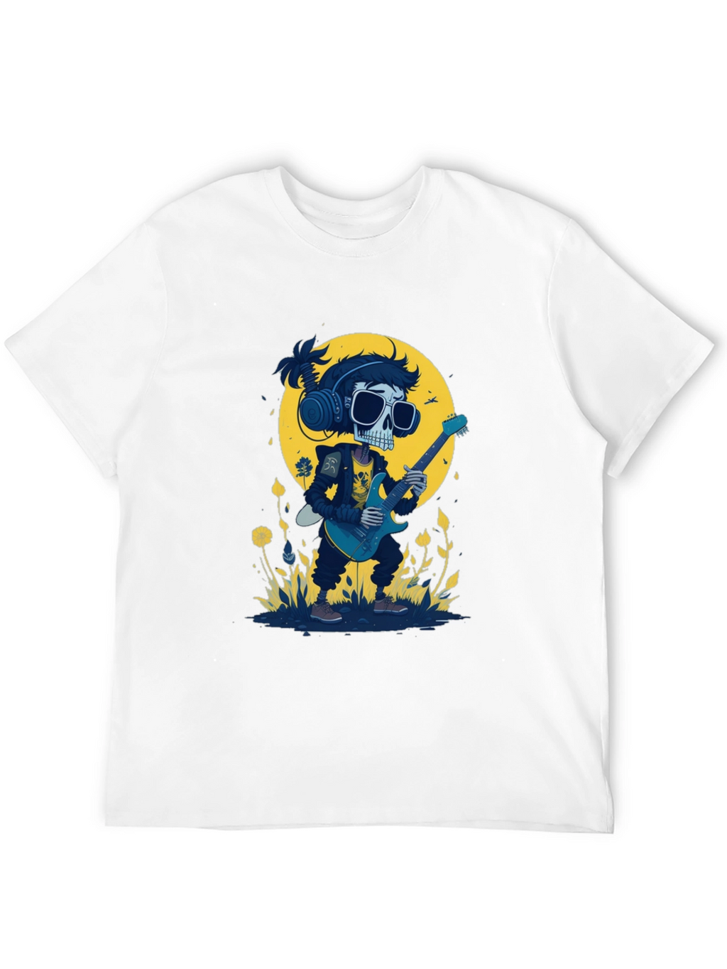 Skull Guitarist Black T-Shirt