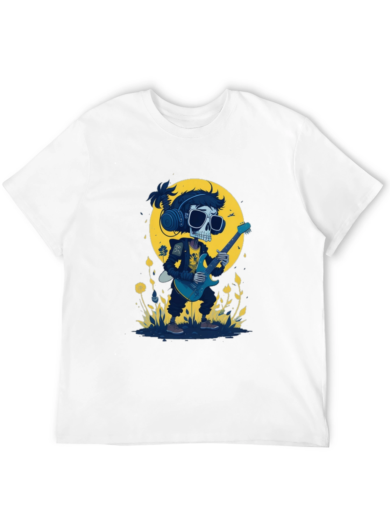 Skull Guitarist Black T-Shirt