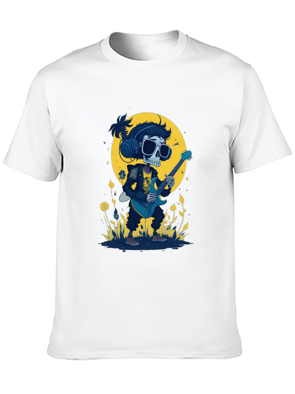 Skull Guitarist Black T-Shirt