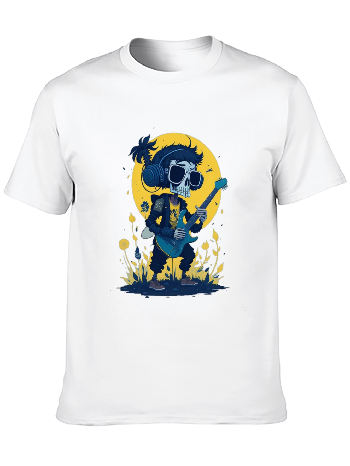 Skull Guitarist Black T-Shirt
