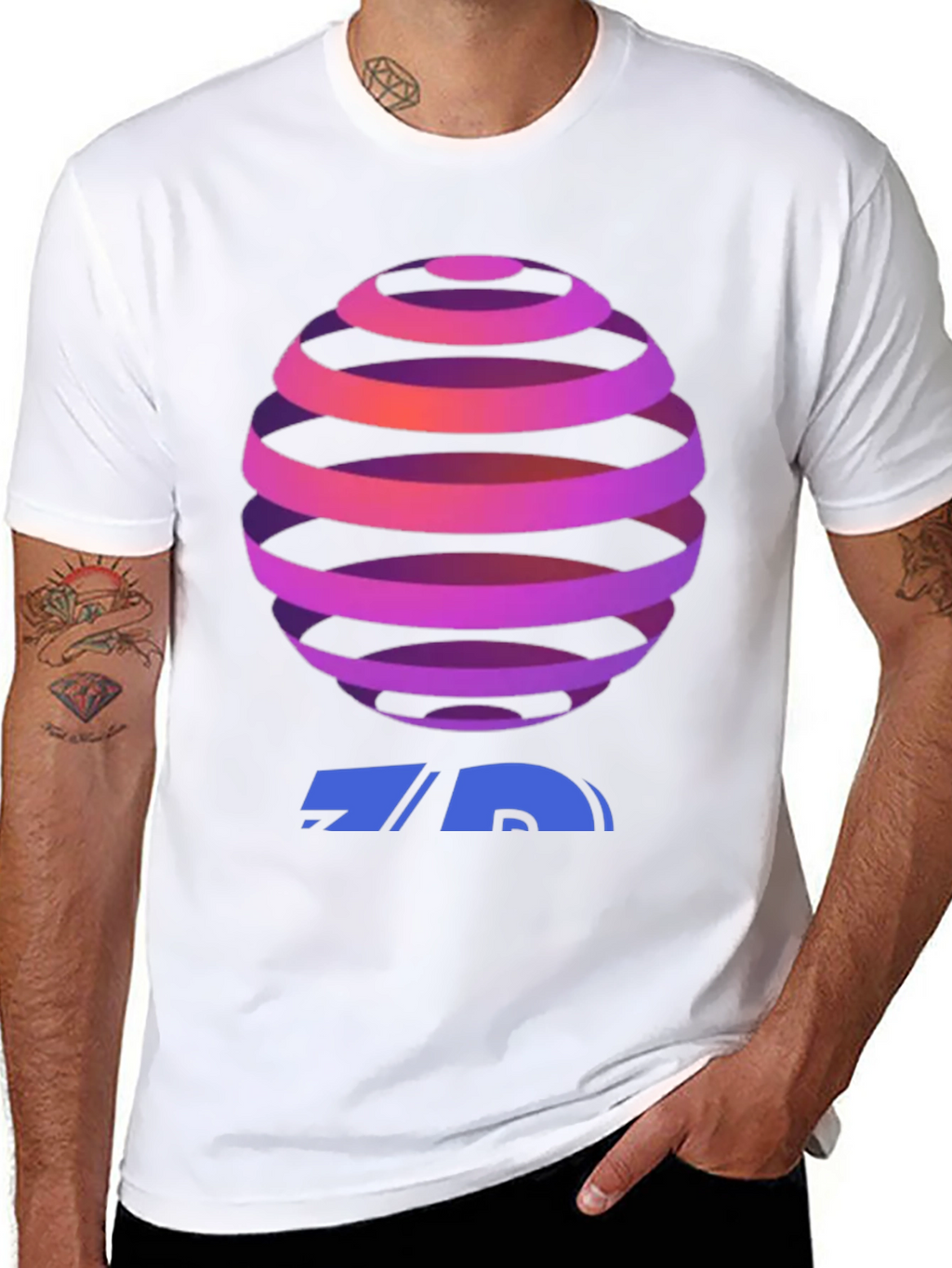 Geometric Sphere Graphic T-Shirt