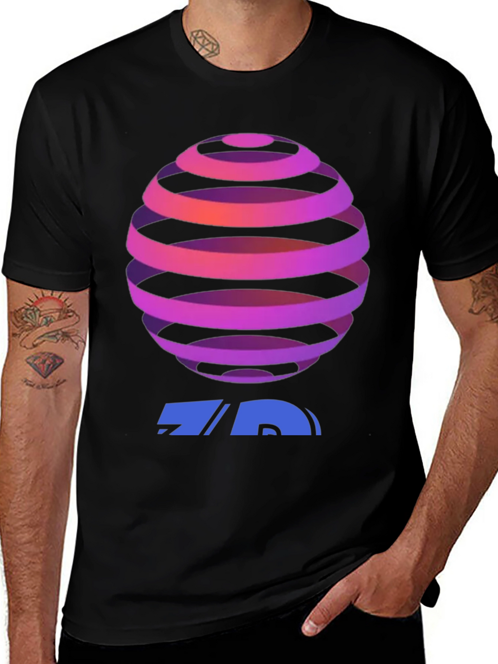 Geometric Sphere Graphic T-Shirt