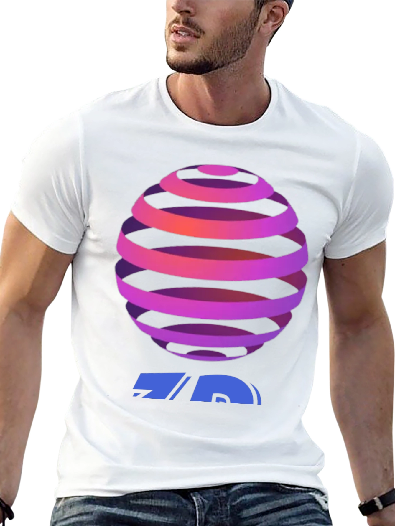 Geometric Sphere Graphic T-Shirt