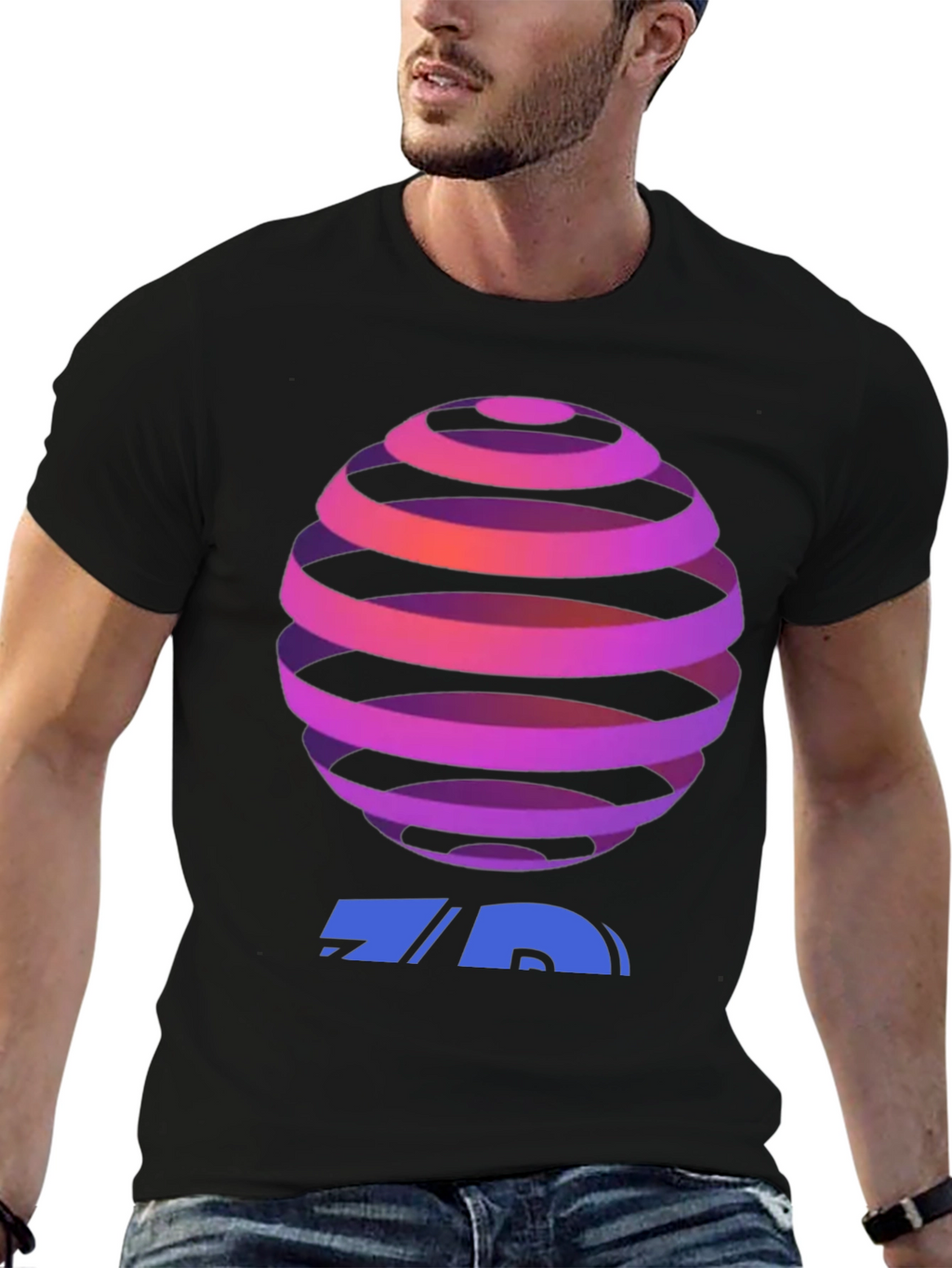 Geometric Sphere Graphic T-Shirt