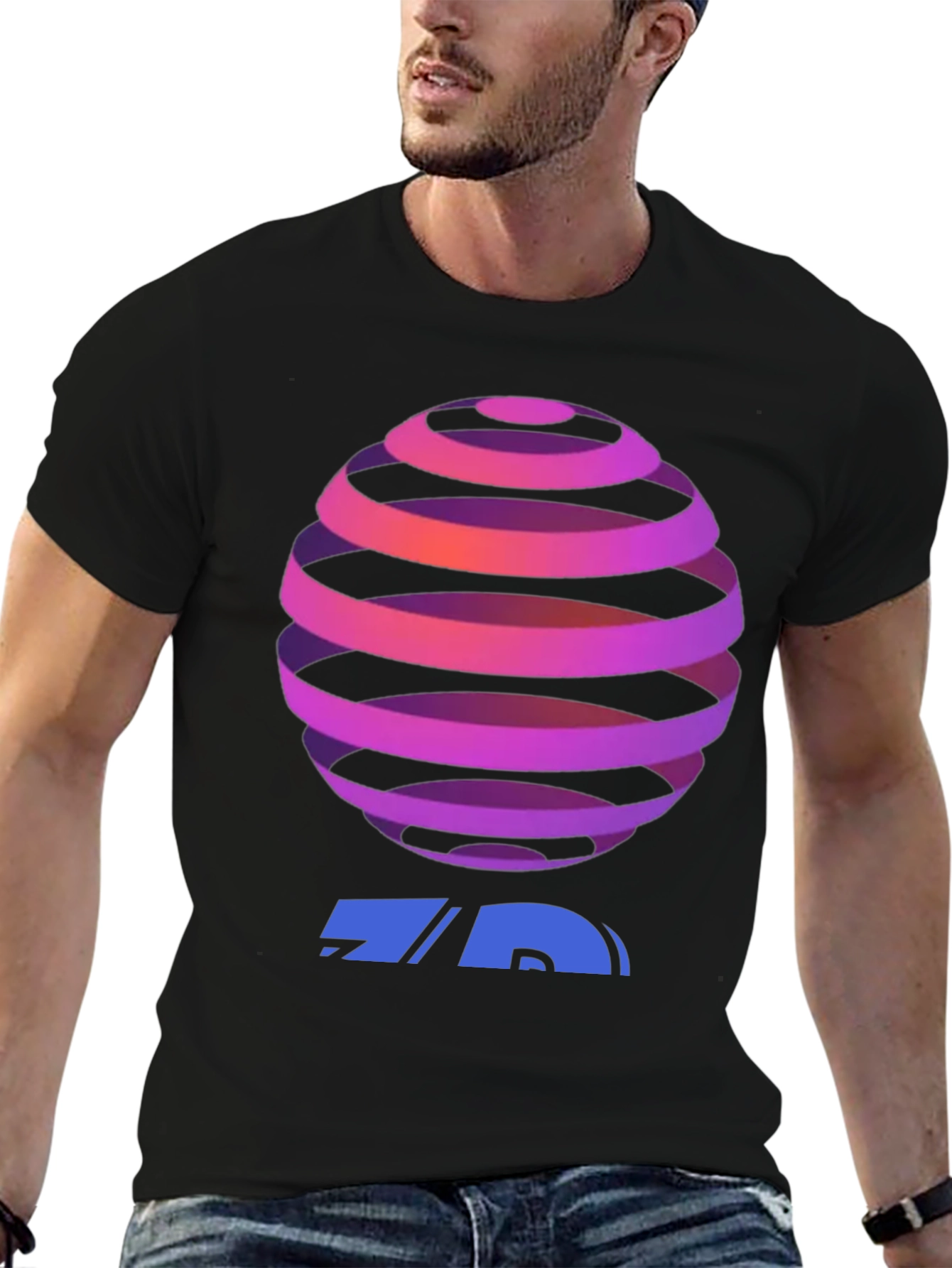 Geometric Sphere Graphic T-Shirt