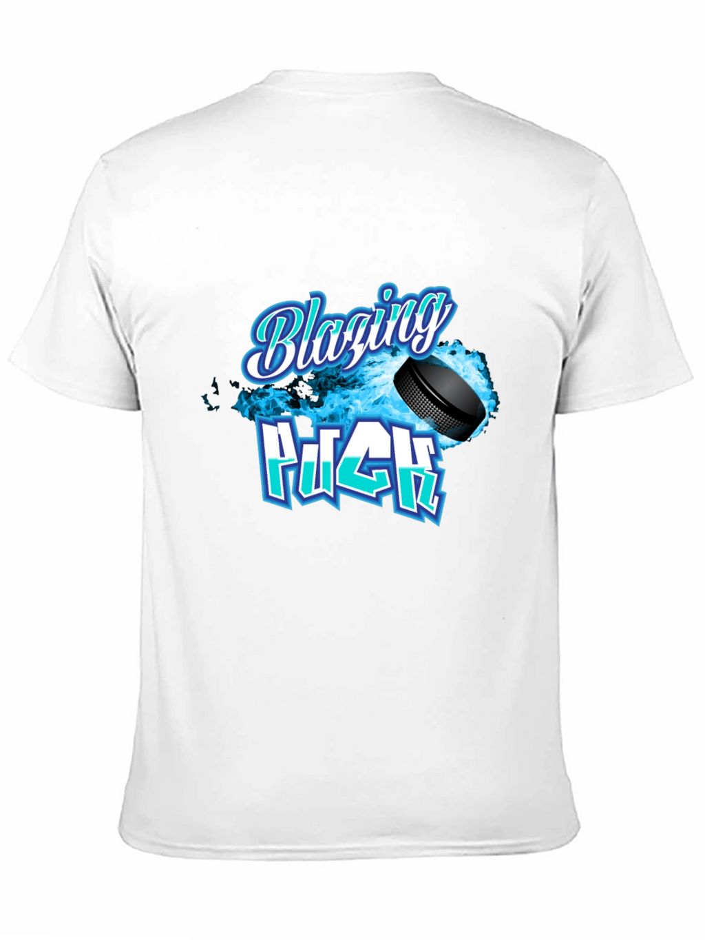 Blazing Puck Hockey Graphic T-Shirt