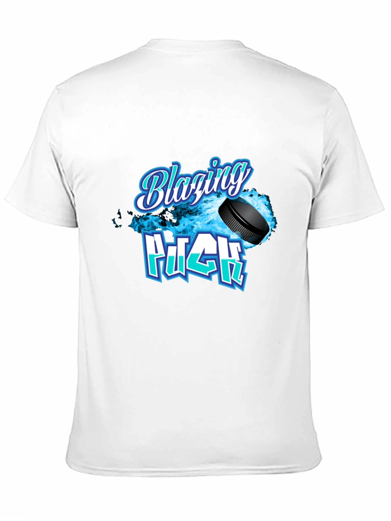 Blazing Puck Hockey Graphic T-Shirt