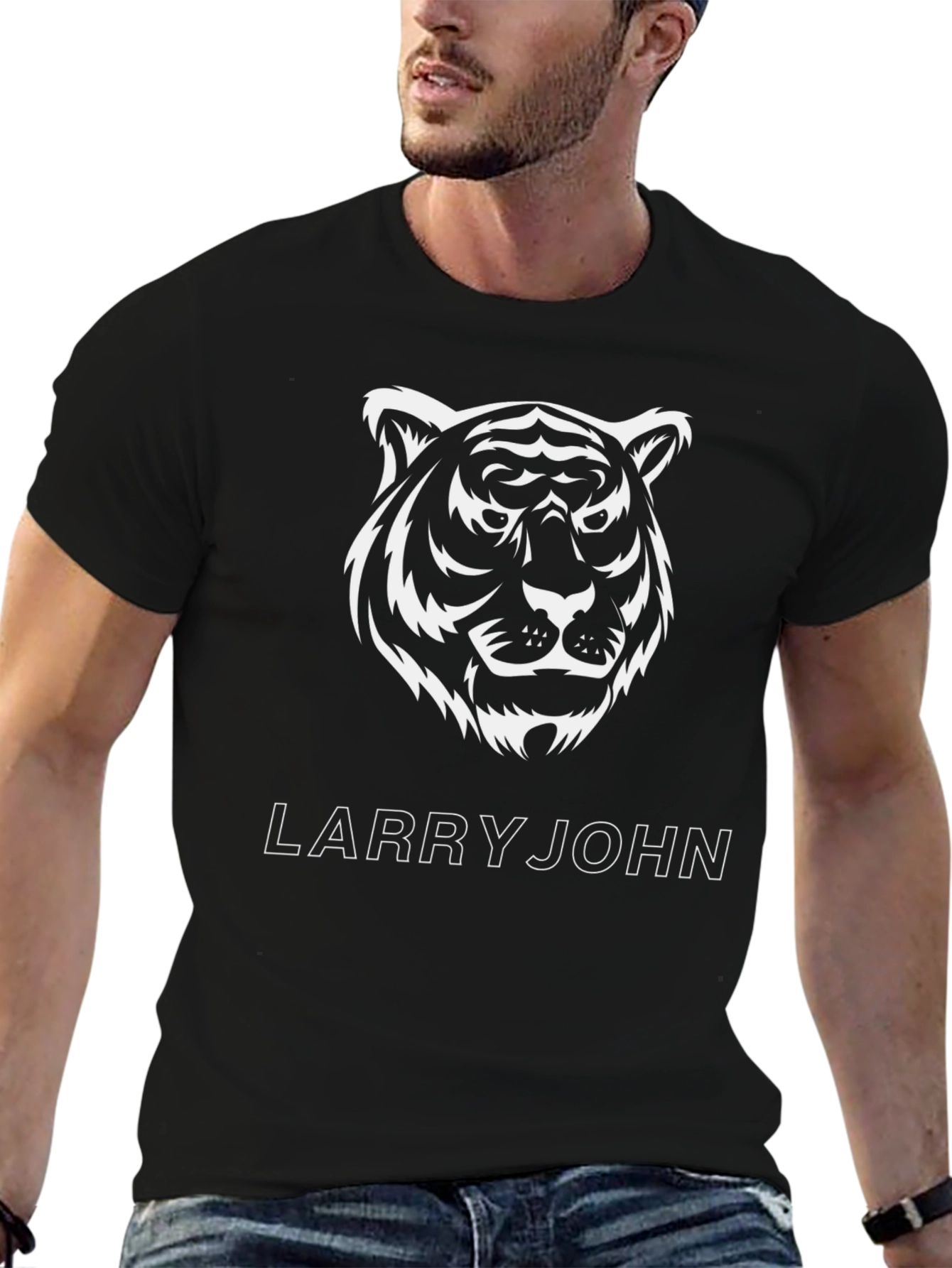 Tiger Graphic T-Shirt - Mens Black Tee