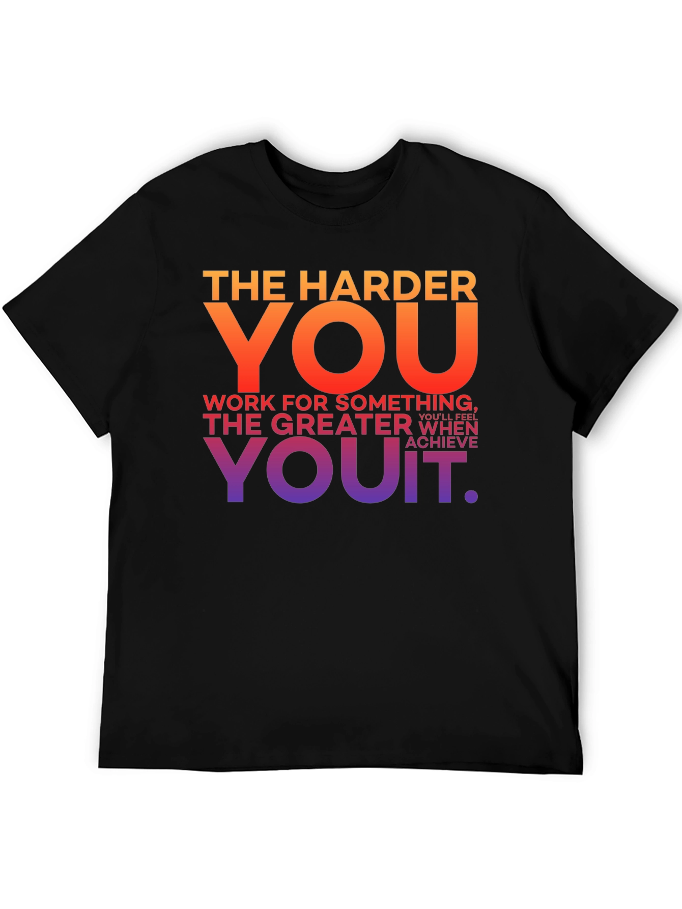 Motivational Graphic T-Shirt - Work Hard Achieve More