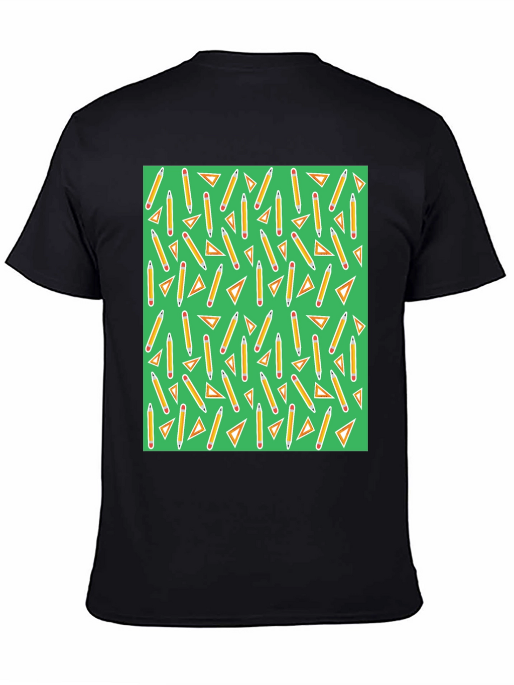 Pencil & Triangle Pattern T-Shirt