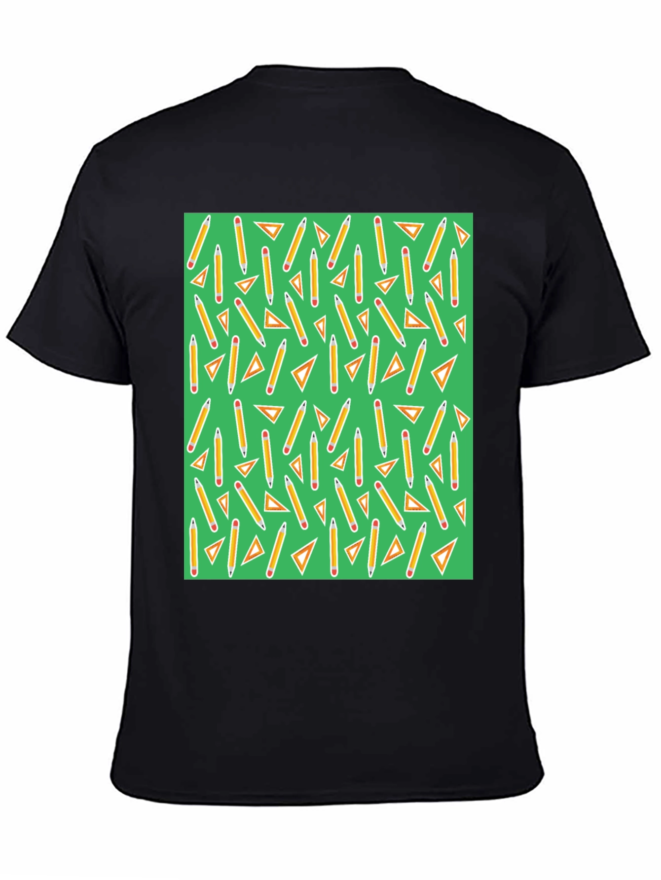 Pencil & Triangle Pattern T-Shirt