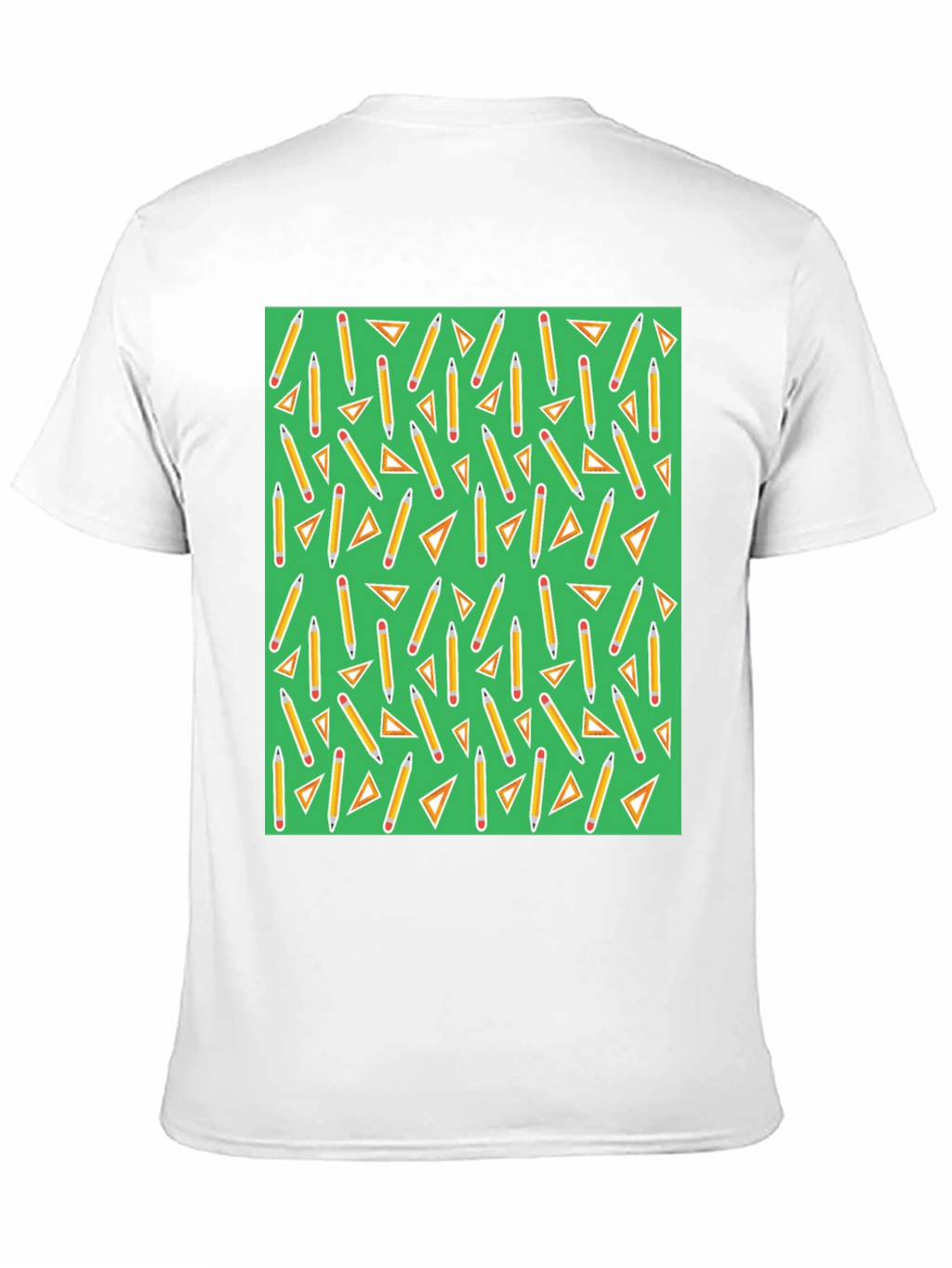 Pencil & Triangle Pattern T-Shirt