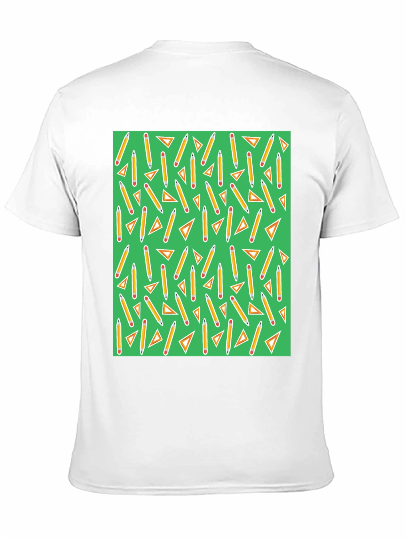 Pencil & Triangle Pattern T-Shirt
