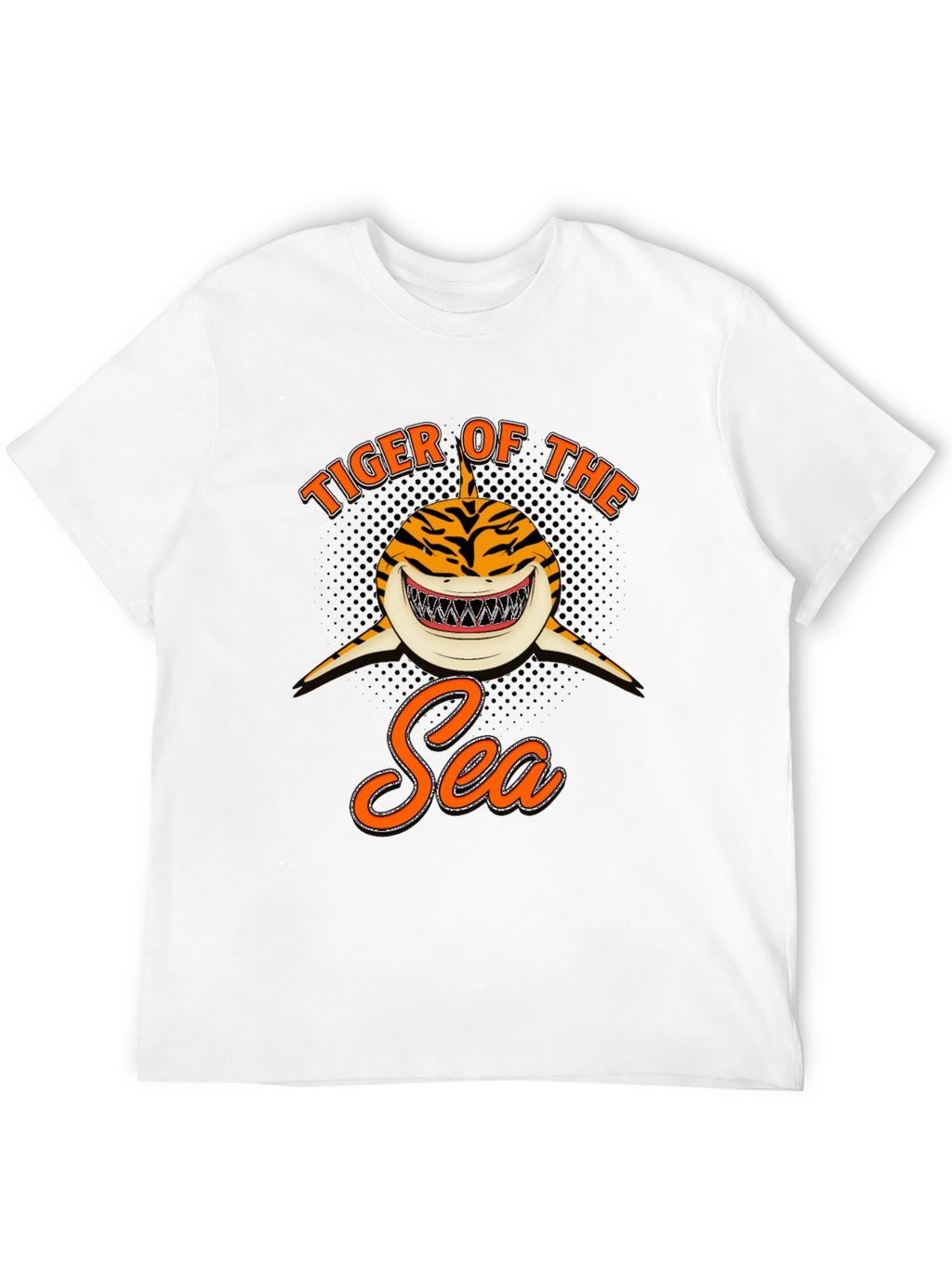 Tiger Shark of the Sea Black T-Shirt