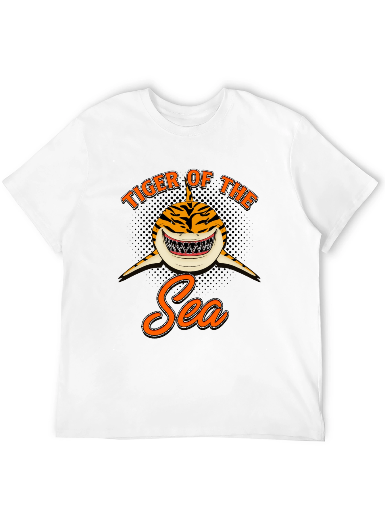 Tiger Shark of the Sea Black T-Shirt