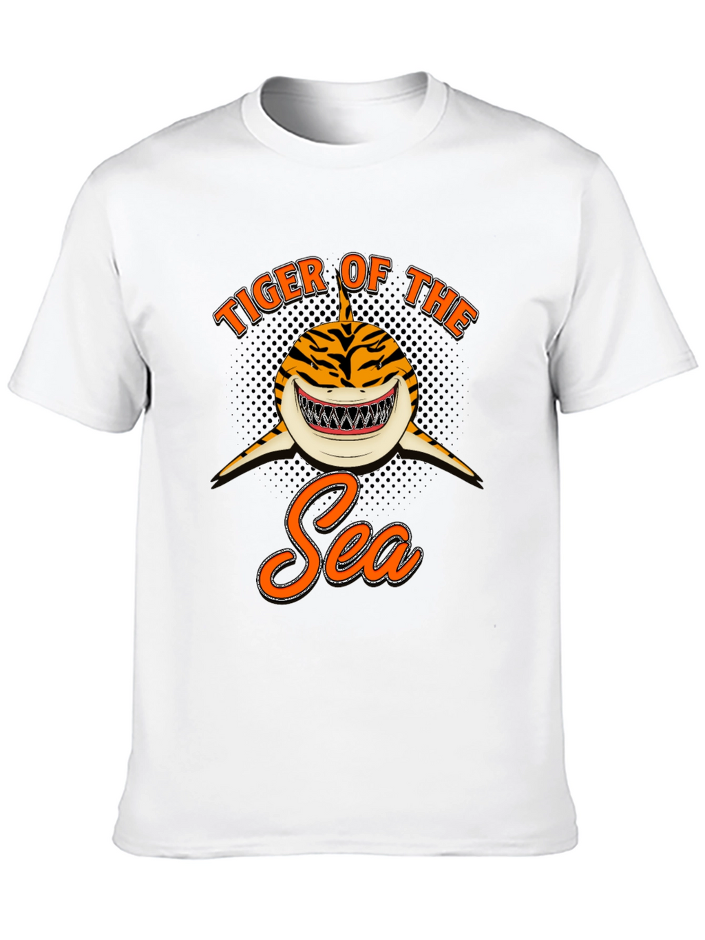Tiger Shark of the Sea Black T-Shirt