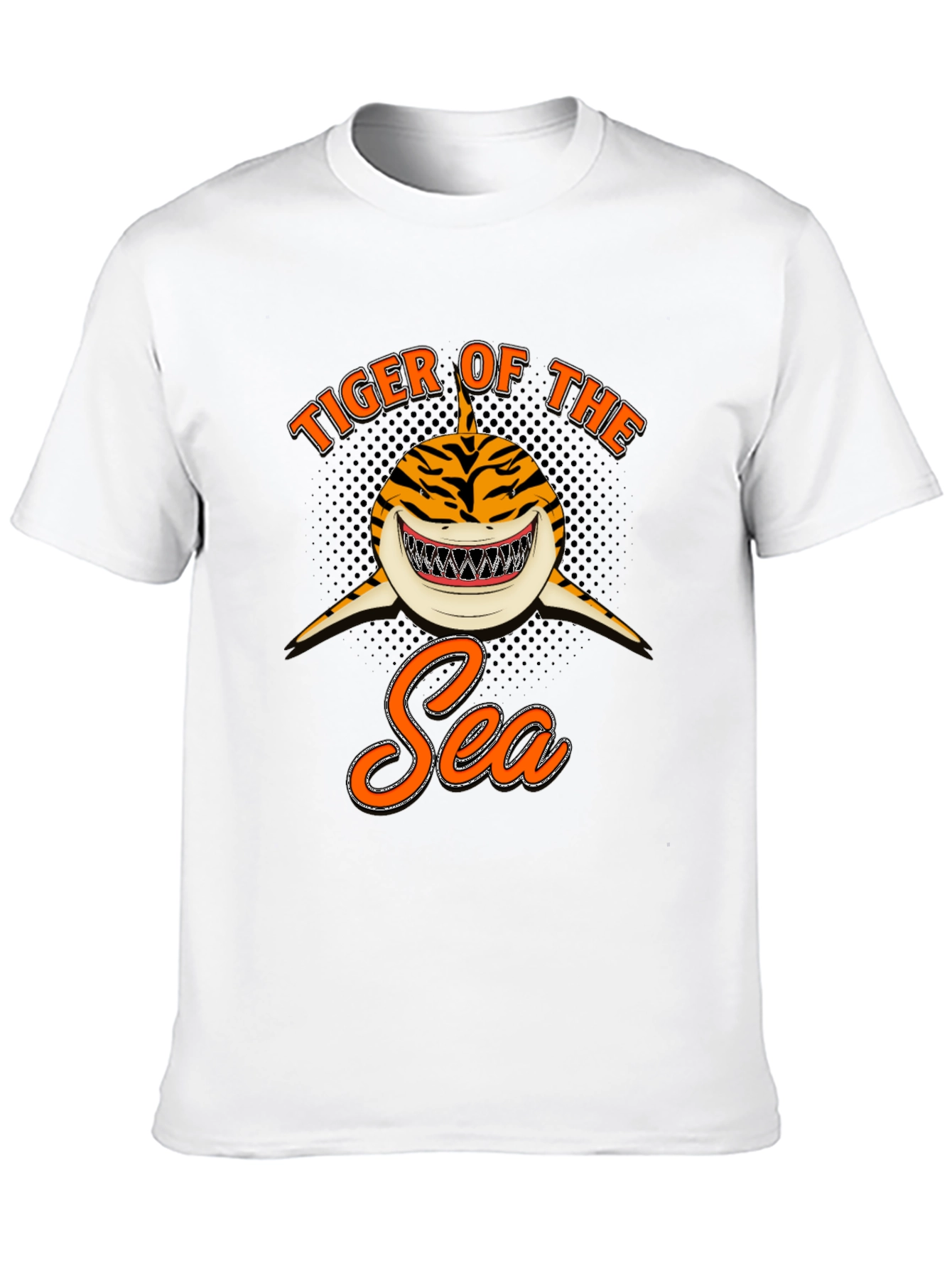 Tiger Shark of the Sea Black T-Shirt