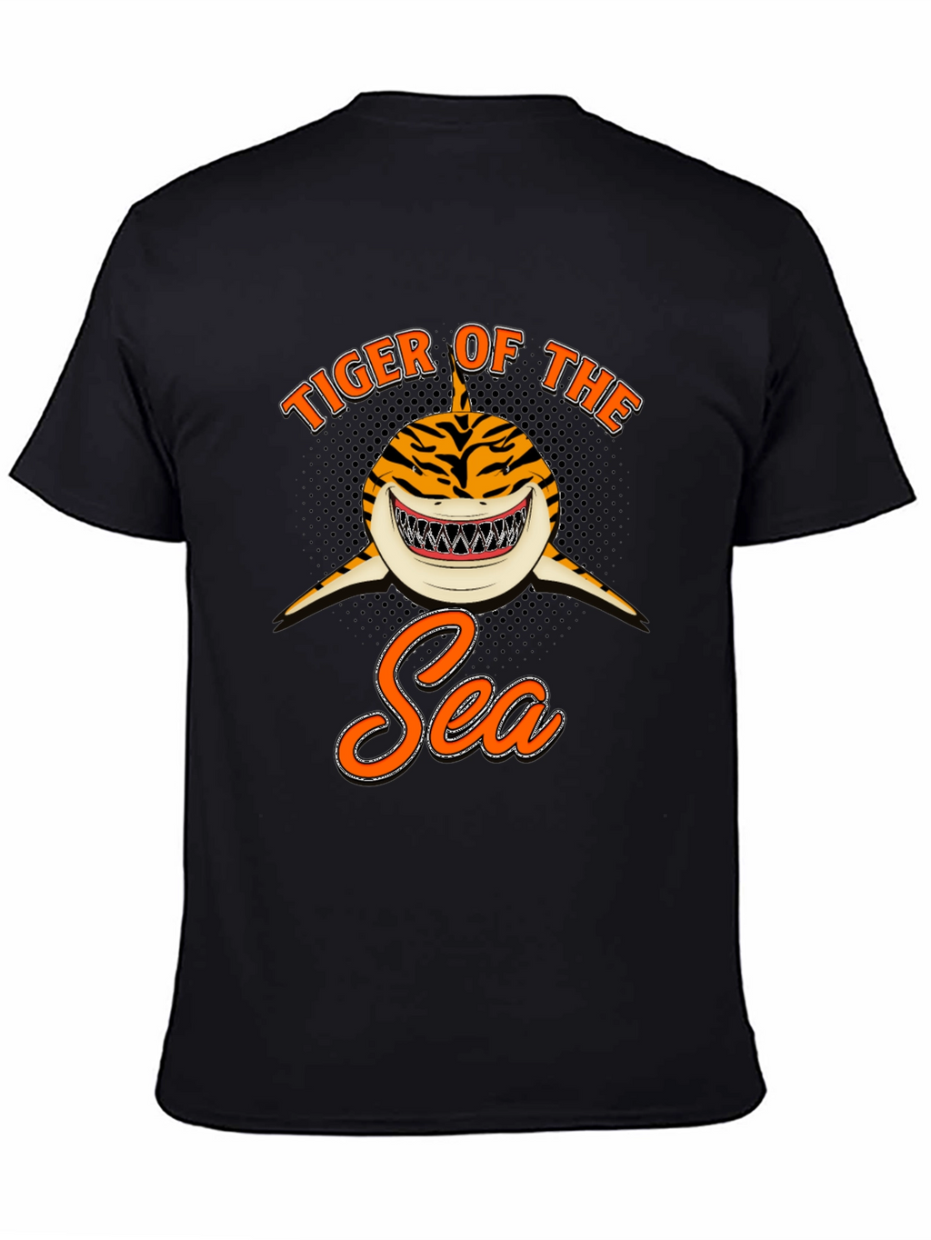 Tiger Shark of the Sea Black T-Shirt