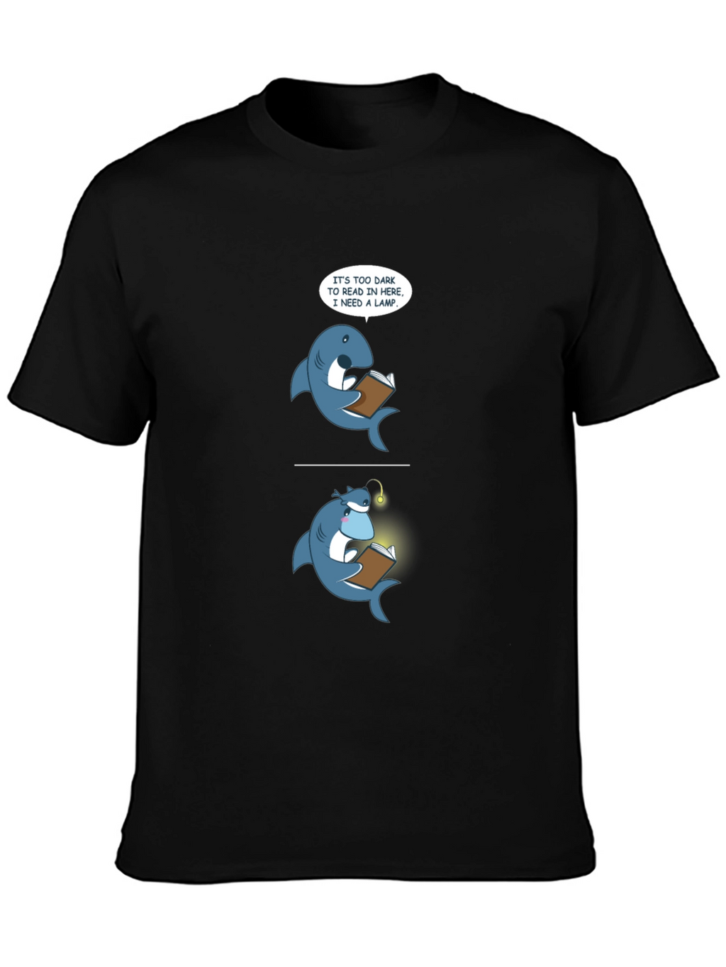 Funny Shark Reading T-Shirt