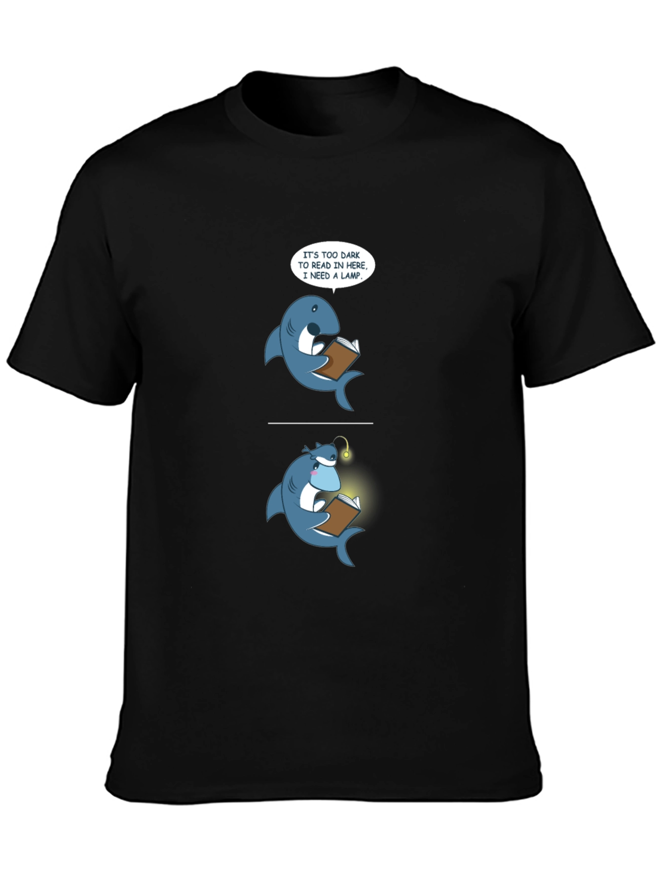Funny Shark Reading T-Shirt