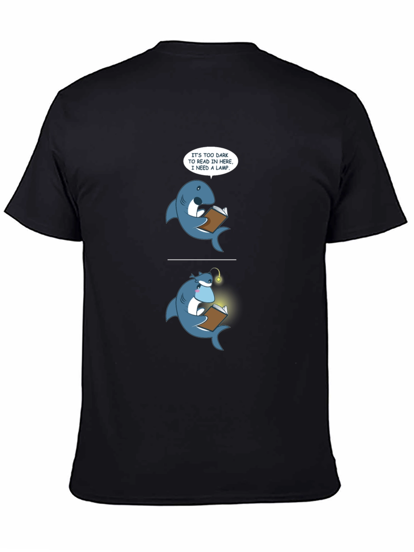 Funny Shark Reading T-Shirt