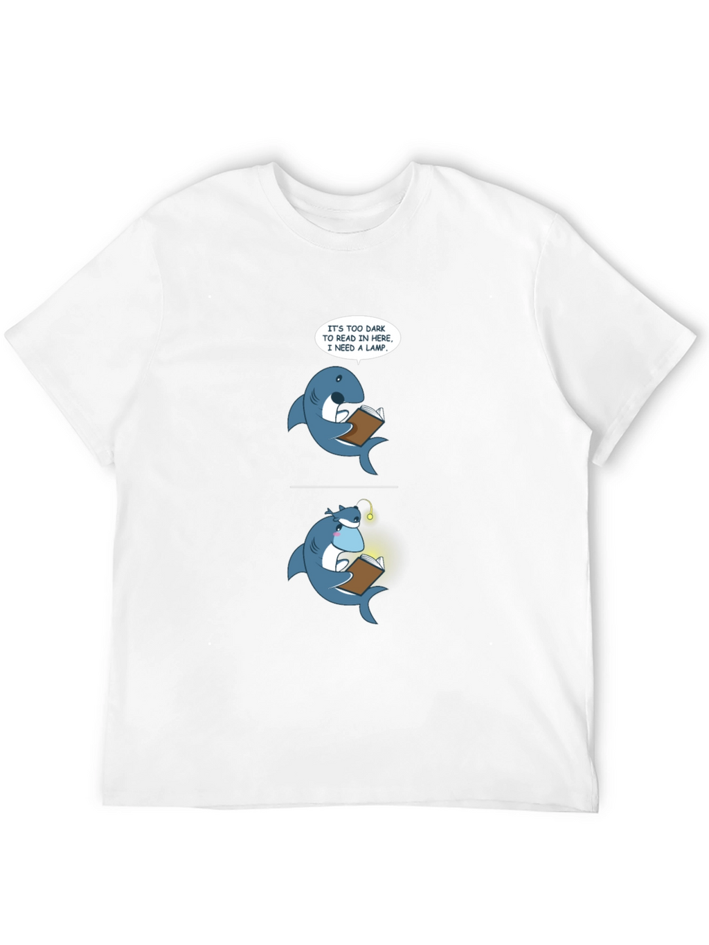 Funny Shark Reading T-Shirt