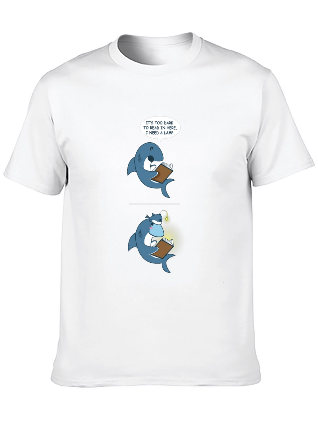 Funny Shark Reading T-Shirt