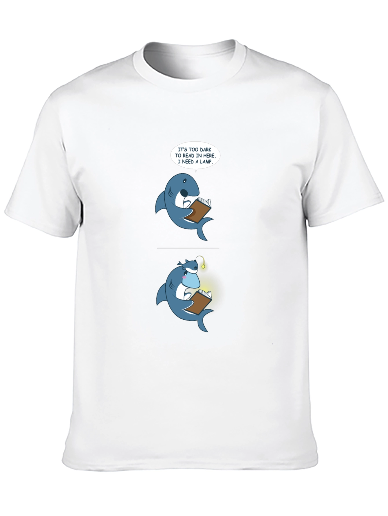 Funny Shark Reading T-Shirt