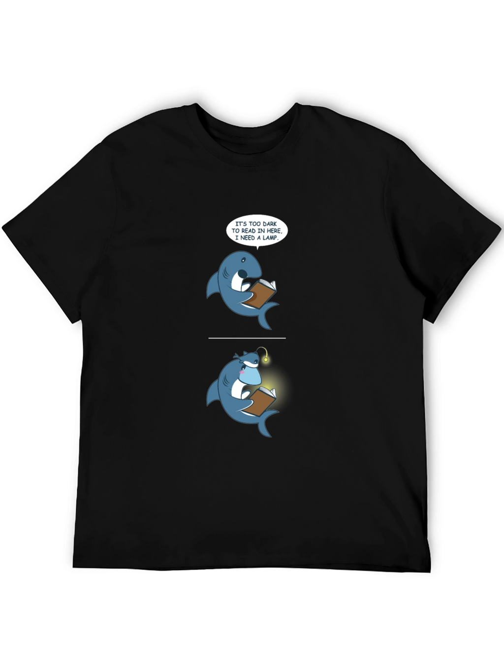 Funny Shark Reading T-Shirt