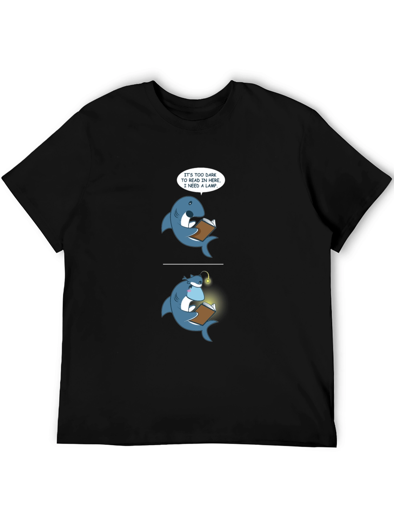 Funny Shark Reading T-Shirt