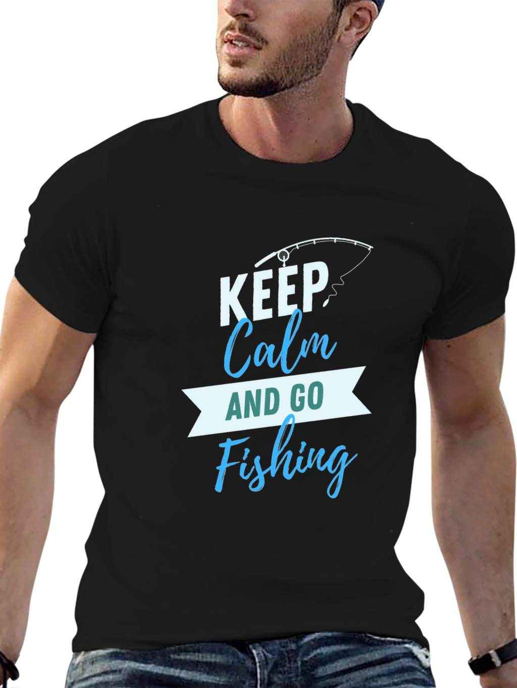 Keep Calm and Go Fishing Graphic T-Shirt