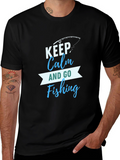 Keep Calm and Go Fishing Graphic T-Shirt