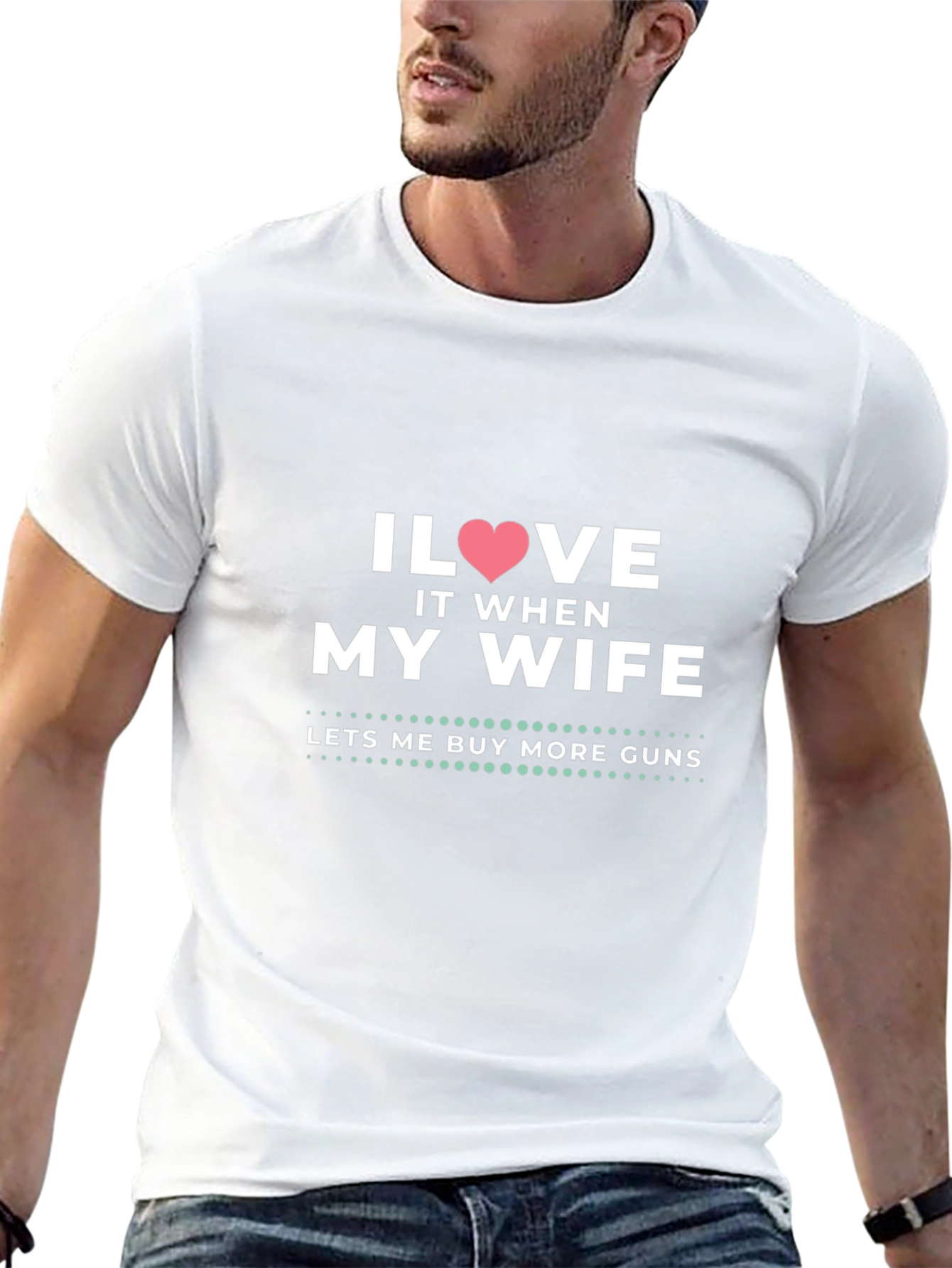 I Heart My Wife Funny Gun Lover T-Shirt