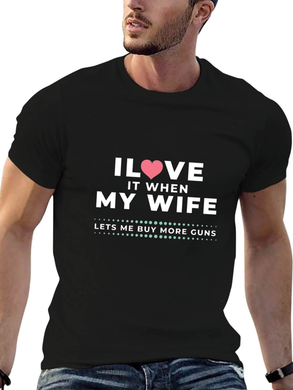 I Heart My Wife Funny Gun Lover T-Shirt