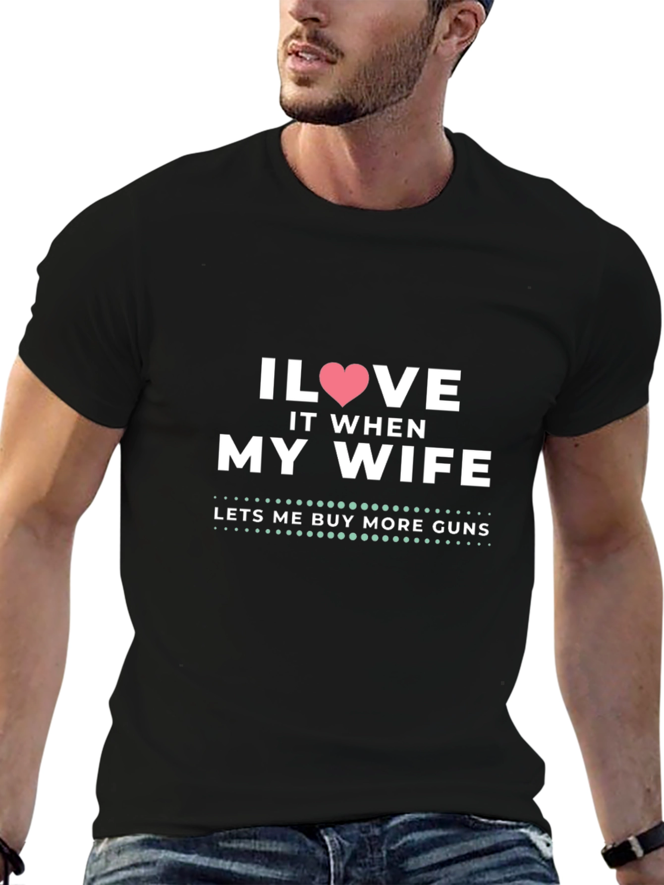 I Heart My Wife Funny Gun Lover T-Shirt